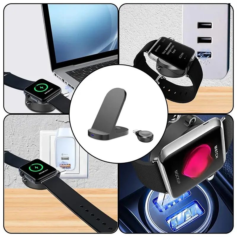 Бездротова зарядна станція HT-512 3-в-1 15 Вт для iPhone, Apple Watch та AirPods - фото 5