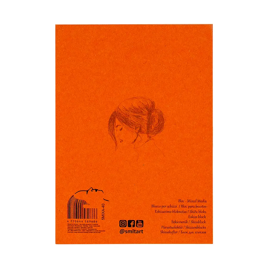 Блокнот-склейка SM-LT Art Authentic mixed media А5 200 г/м2 40 листов белый  - фото 2