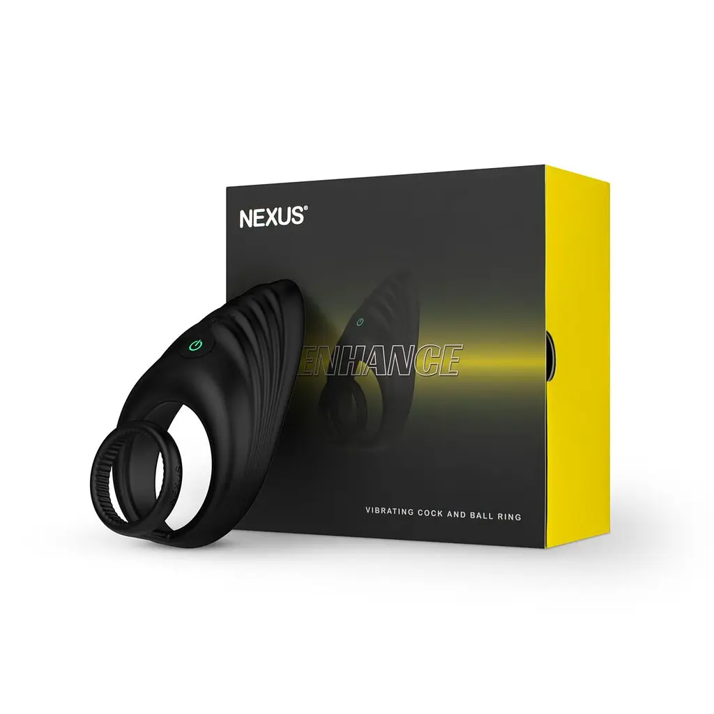 Ерекційне віброкільце Nexus Enhance Vibrating Cock and Ball Ring подвійне - фото 5