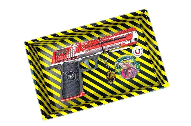 Іграшковий пістолет гумкостріл дерев'яний з гри Counter-Strike Desert Eagle Code Red BOX - фото 3