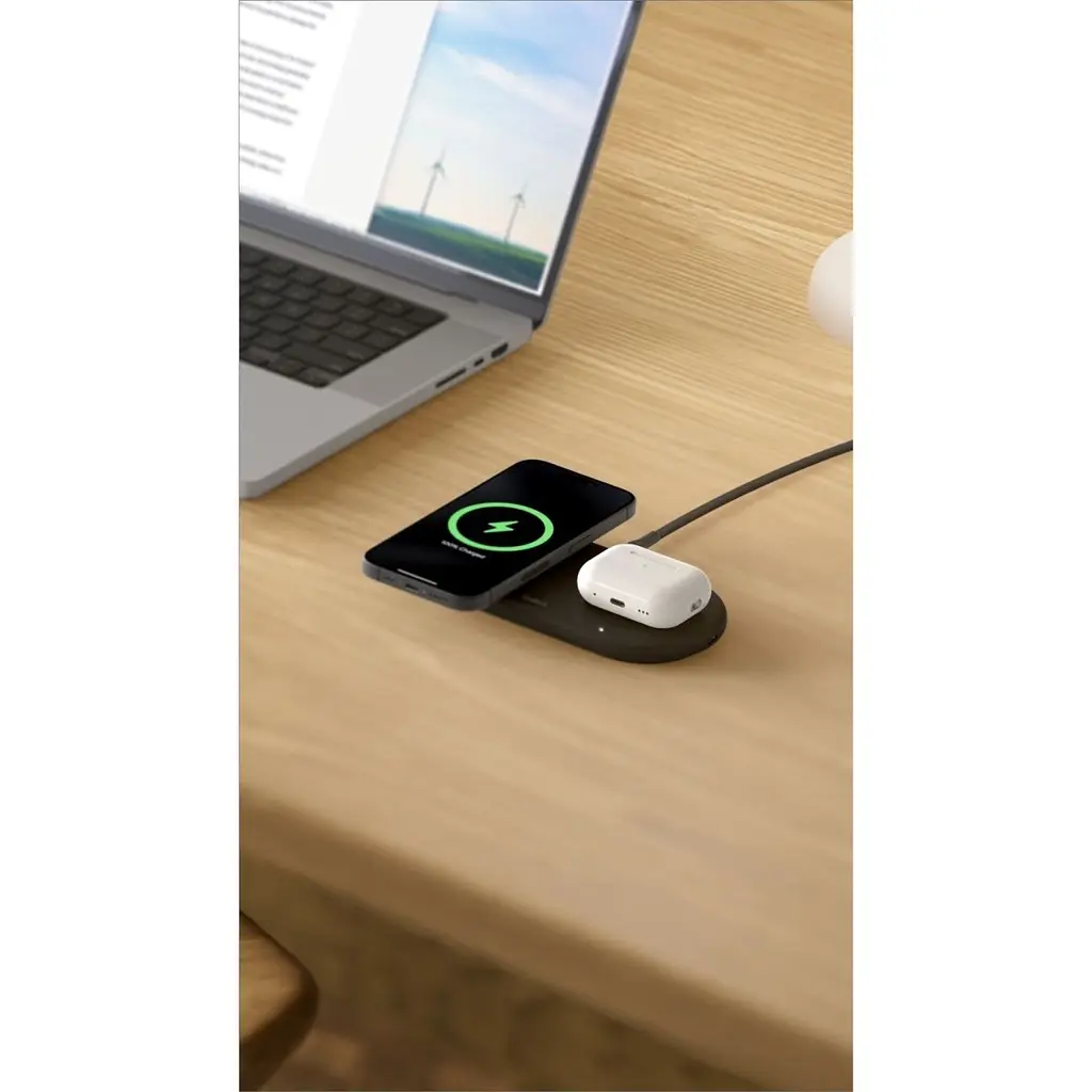 Бездротовий зарядний пристрій Belkin 2in1 Boost Charge Pro 15W Black (WIZ021VFBK) [170631] - фото 8