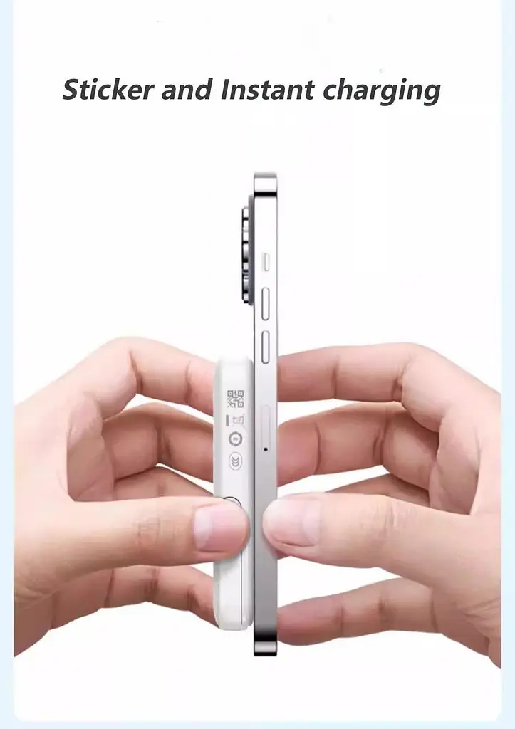 Магнитный Magsafe повербанк Anker A1618 5000 mAh для iPhone с подставкой для телефона белый - фото 4