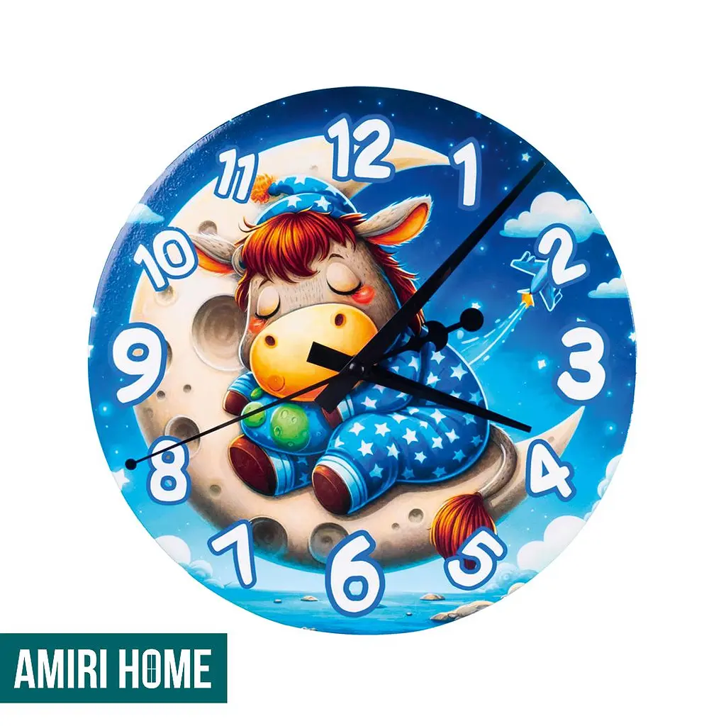 Настінний годинник AMIRI HOME Віслючок 28 см. безшумний без скла (VG1005)