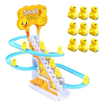 Ігровий центр гірка-трек із підіймачем Small-Duck інтерактивна іграшка ковзні качки з музикою - фото 5