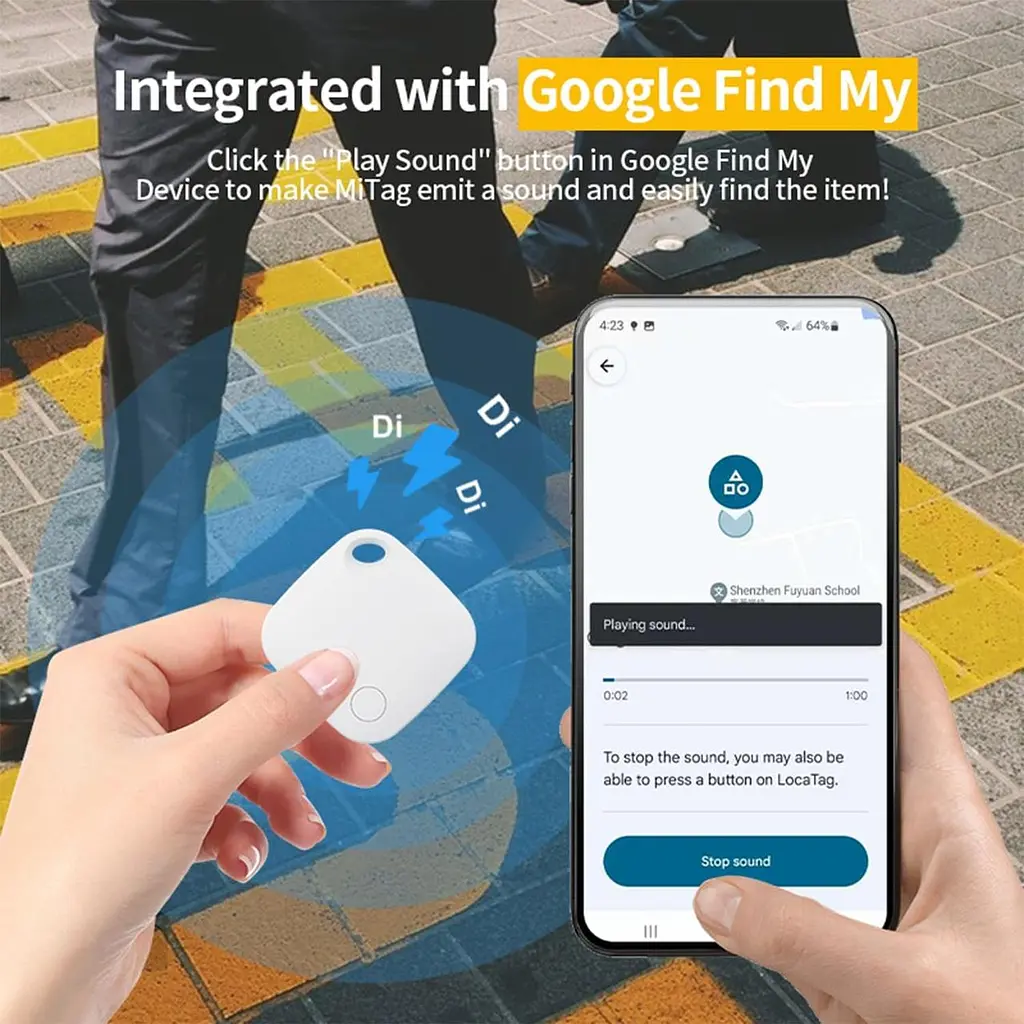 Bluetooth-трекери TDTOD Smart Tag, 2 шт, для Google Find My Device, IP66 - фото 7