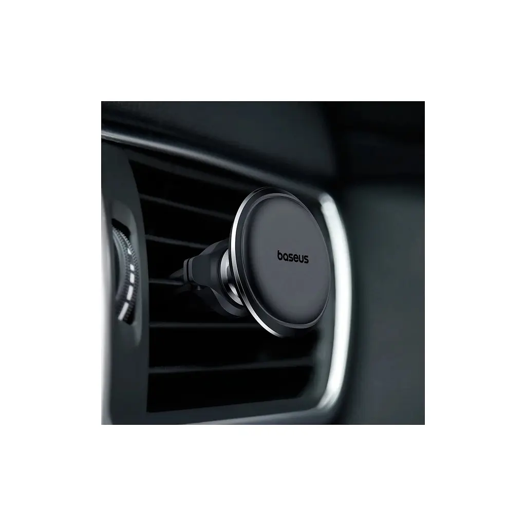 Універсальний автотримач Baseus Magnetic Car Mount Phone Holder with Cable Clip Air Vent Version Cluster Black (C40141201113-00) - фото 8