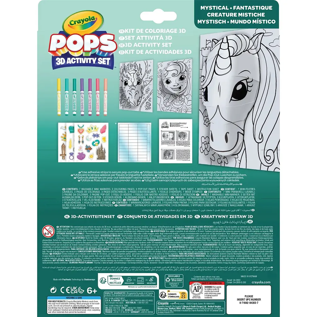 Набір для творчості Crayola Pops 3D Activity Set Містичні створіння з 7 фломастерами (04-2803) - фото 2