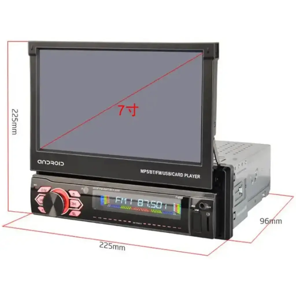 Автомагнітола Pioneer Car Audio Android 7188A 1DIN з висувним сенсорним екраном - фото 6