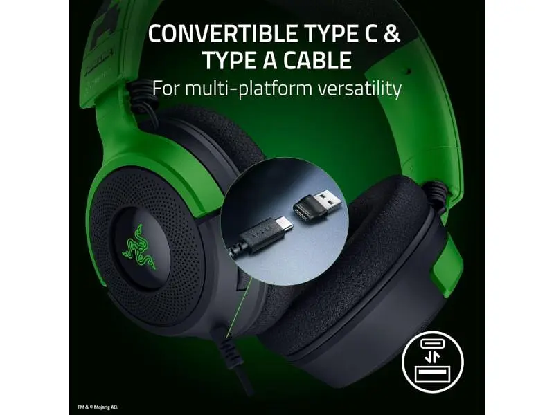 Навушники з мікрофоном Razer Kraken V4 X Minecraft Edition (RZ04-05180200-R3M1) - фото 10