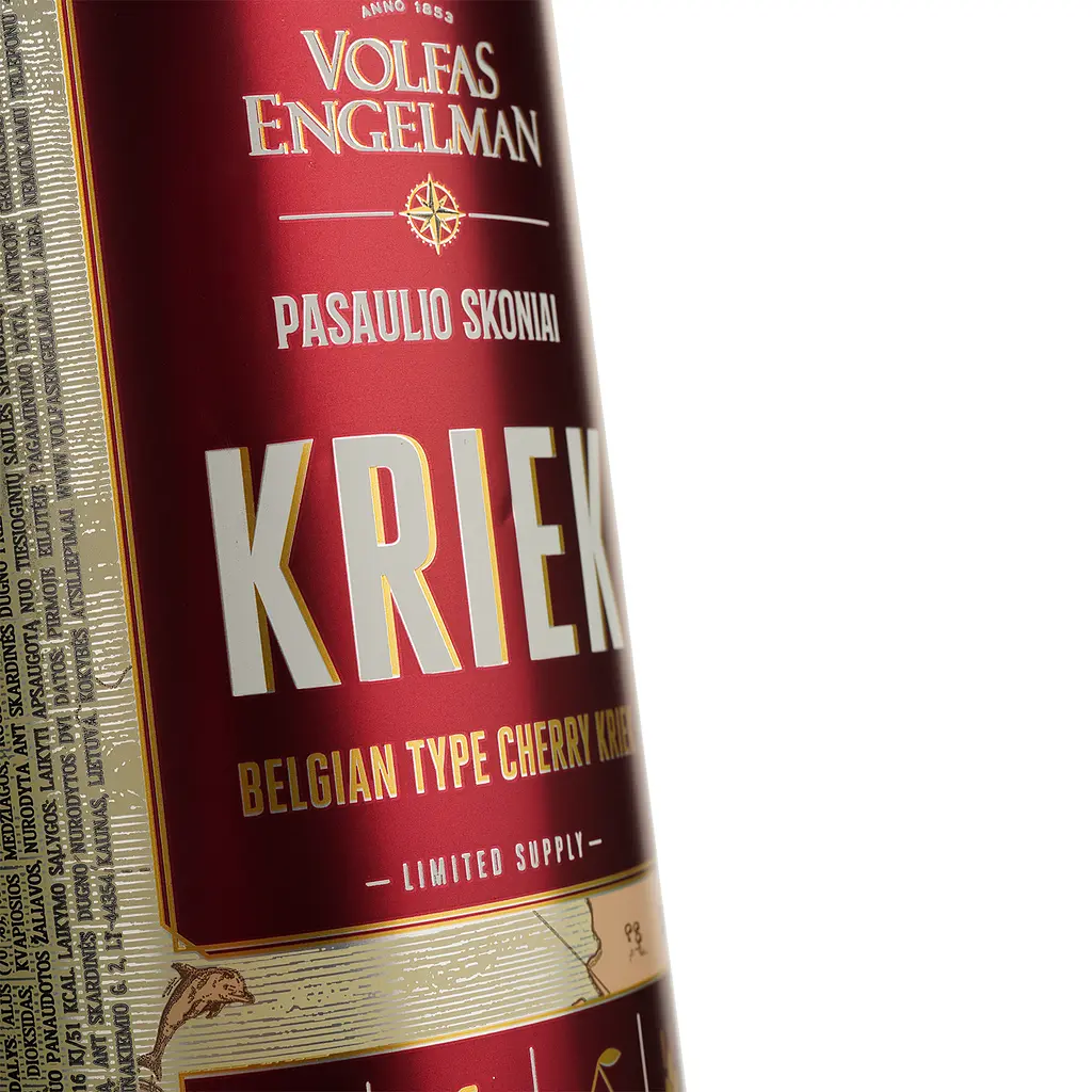 Пиво Volfas Engelman Kriek темне з соком 4% 0.568 л з/б - фото 3
