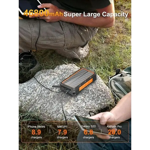 Портативний зарядний пристрій 46800 mAh 6 портів для заряджання USB-C швидка зарядка для телефону - фото 4