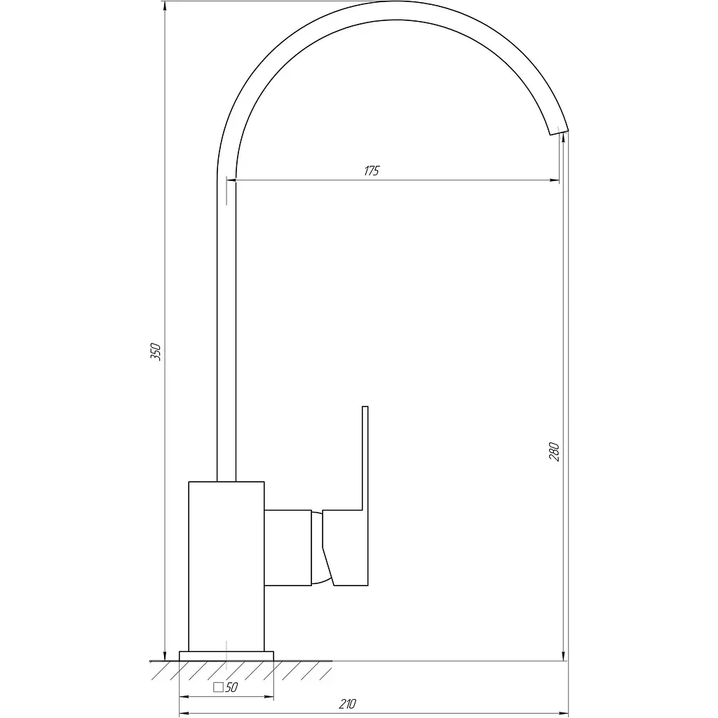 Змішувач для кухні Globus Lux Milano GLM-0203L (14942) - фото 4