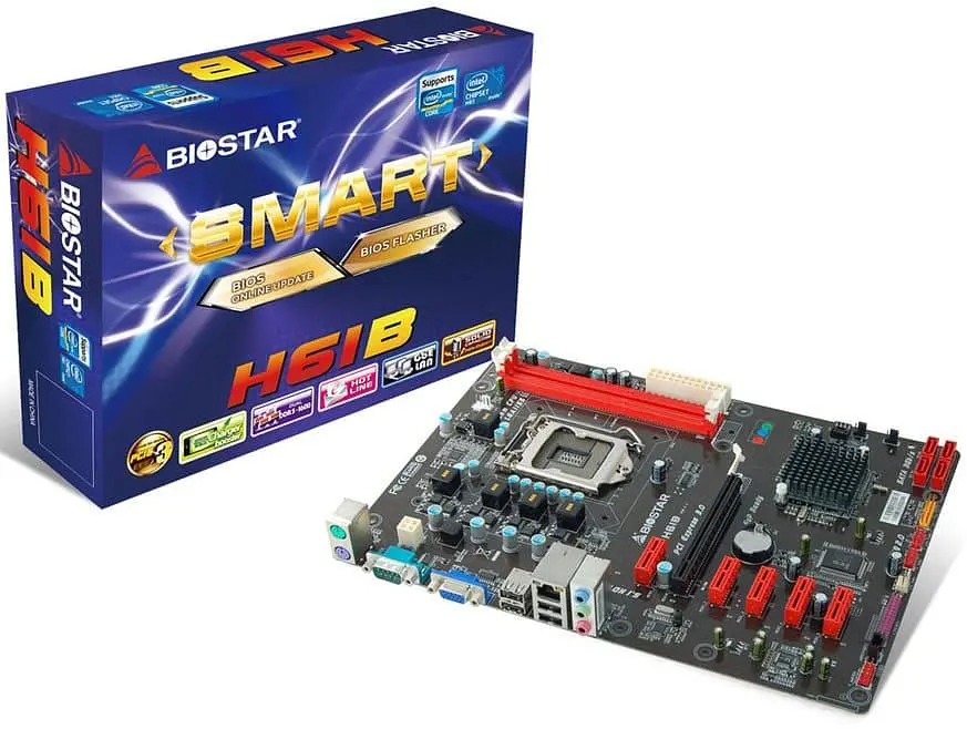 Материнська плата Biostar H61B (H61B) (Socket 1155, Intel H61, ATX) Б/в - фото 3