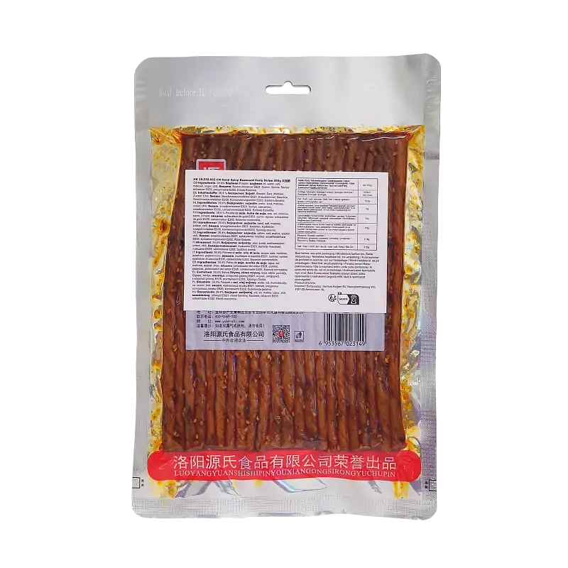 Снек Genji LaTiao Food Beancurd Spicy Curly Stripe острые соевые полоски 200 г - фото 2