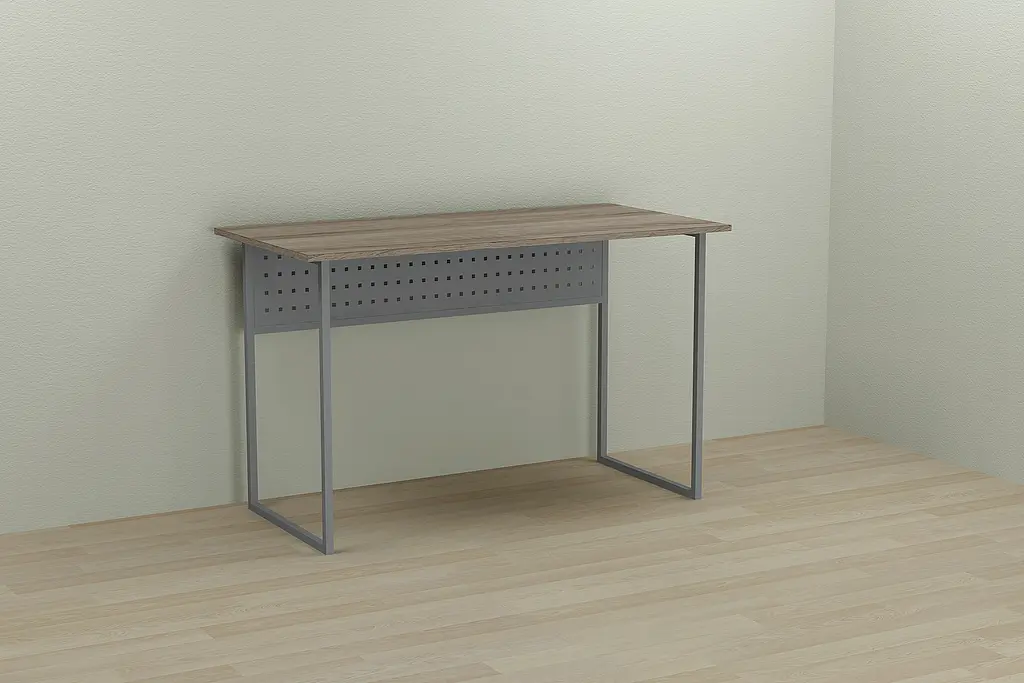 Компьютерный стол Ferrum-decor Майк 75x100x70 серый ДСП Дуб Сонома Труфель 16мм (FRD-101799) - фото 4