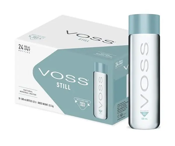 Voss, Упаковка 24 шт. х 0,5 л, Вода мінеральна негазована Восс, ПЕТ - фото 2