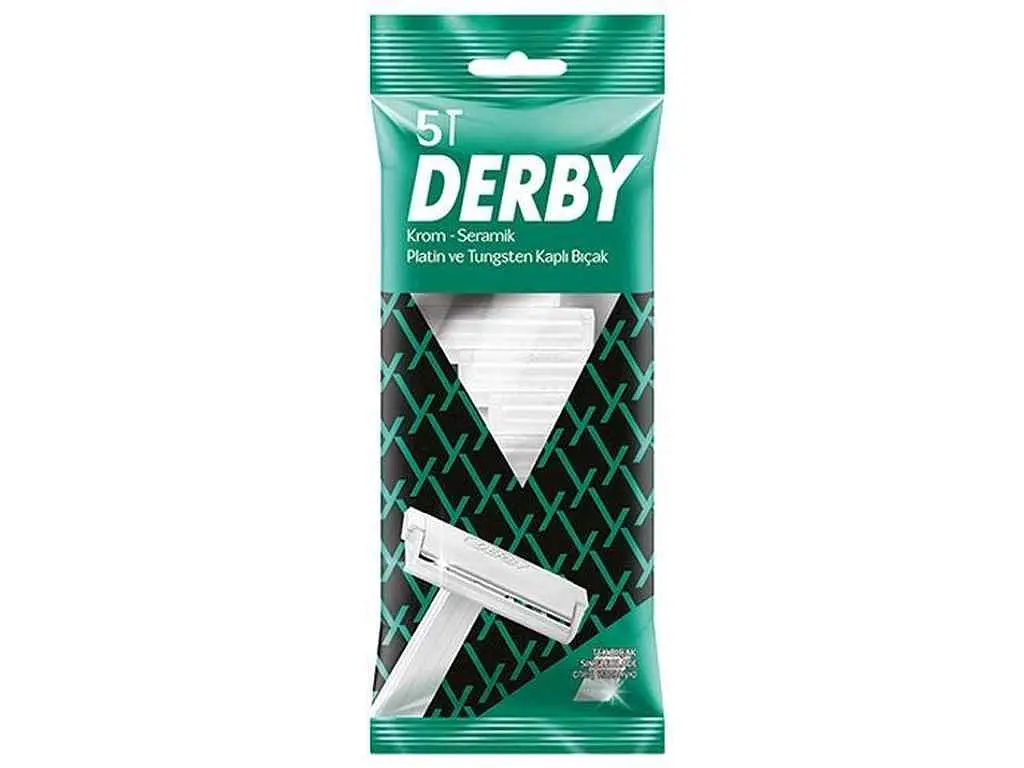 Бритва одноразова Derby 5шт 1 лезо
