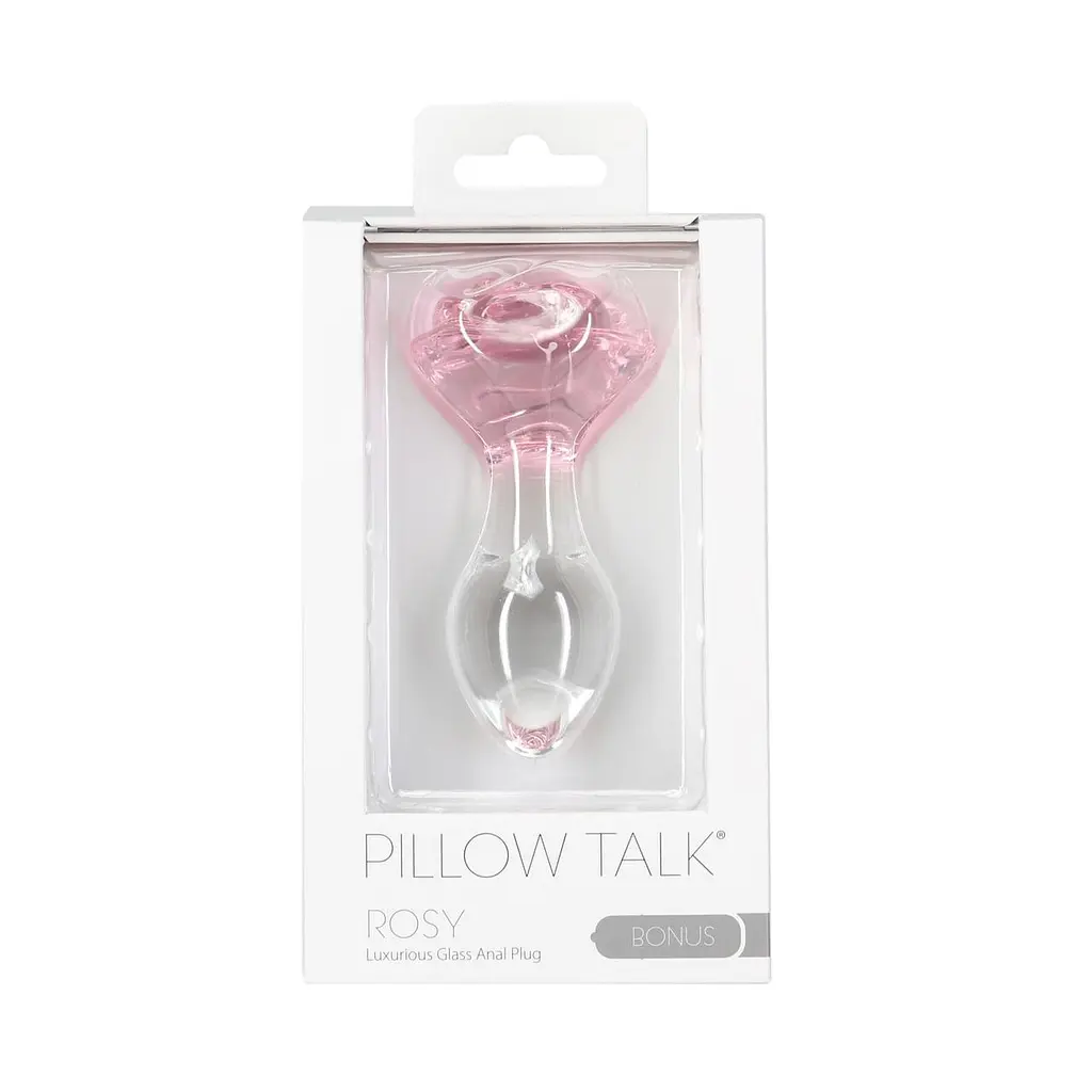Скляна анальна пробка Pillow Talk Rosy Luxurious Glass Anal Plug, ⌀3,3 см, віброкуля в подарунок - фото 5