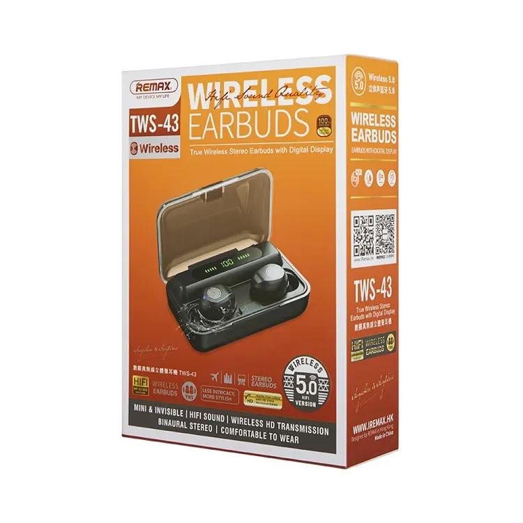 Блютуз Стерео Гарнитура Remax TWS-43 Черный - фото 5