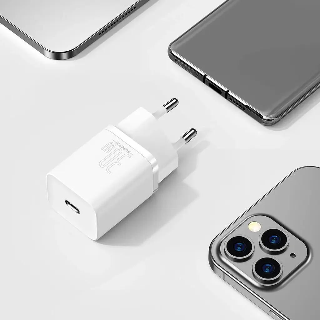 Зарядний пристрій для Apple серій 8 12 Baseus Super Si 20 W USB-C (CCSUP-D02) білий - фото 3