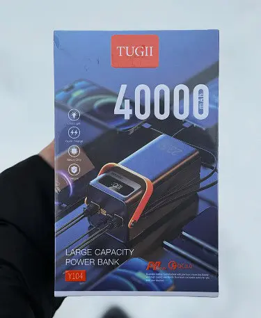 Повербанк WUW-TUGII Y104 Powerbank портативний акумулятор швидка зарядка 40 000 mAh LED-індикація Чорний - фото 6