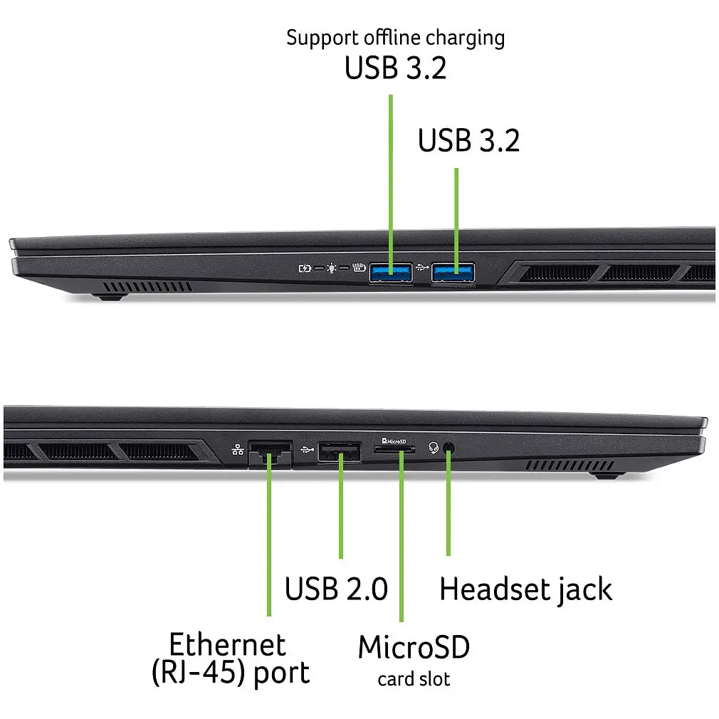 Ноутбук Игровой Acer Nitro 16S AI AN16S-61-R7LG AI 9365 la 50GHz, IPS, 32GB DDR5, 1TB, RTX 5060 8GB, Без ОС - фото 9