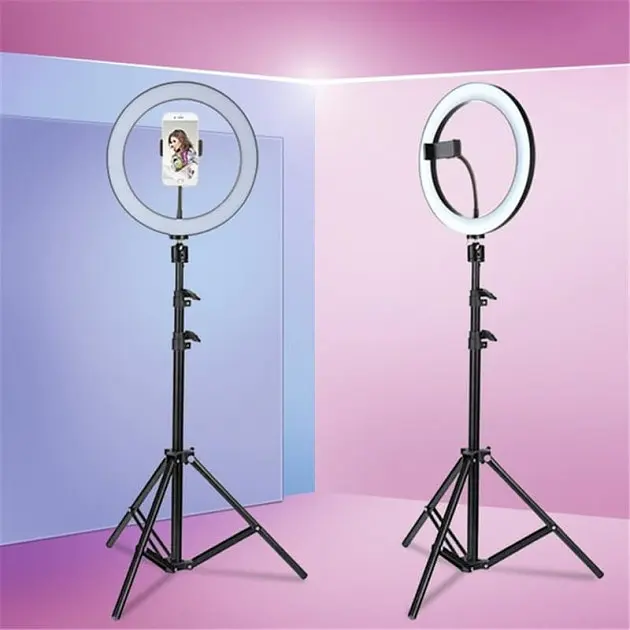 Студійна 360° світлодіодна LED лампа зі штативом та дзеркалом No Brand LIVE LIGHT A3649 - фото 3
