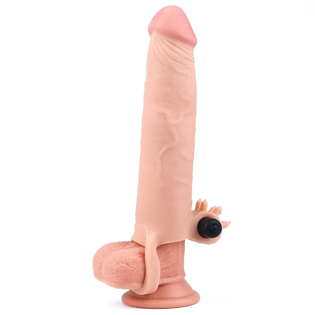 Насадка на пеніс Lovetoy Pleasure X-Tender Flesh Add 3" 19.5 см тілесний - фото 5