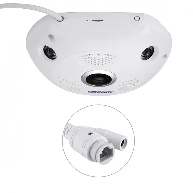 Панорамна Wi-Fi Smart камера V380-V7 із блоком живлення - фото 4