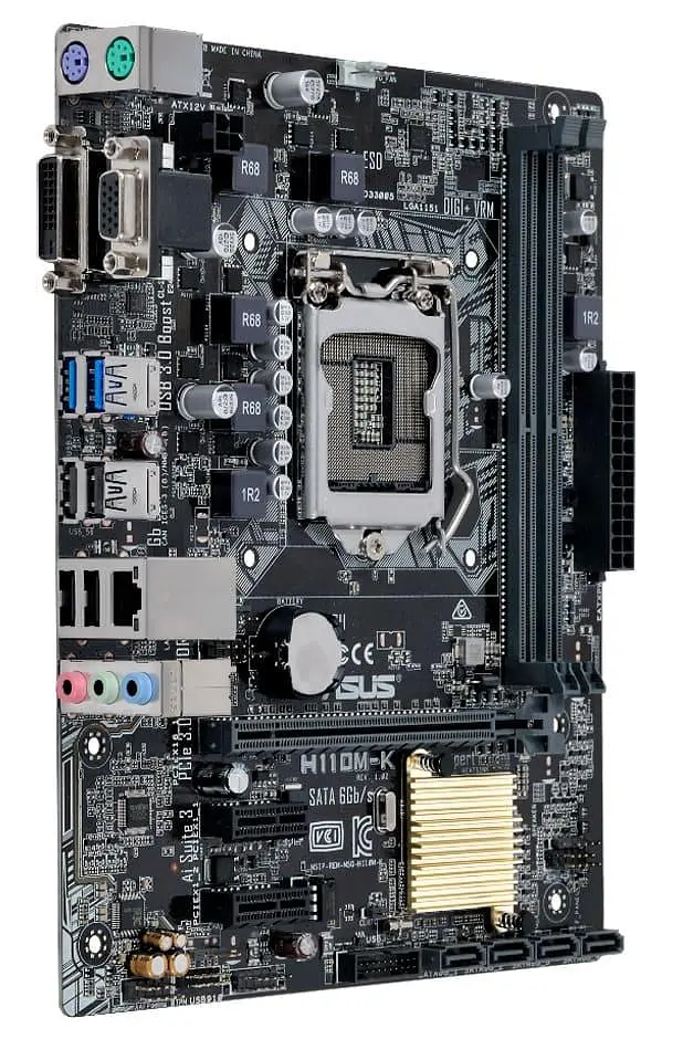 Материнська плата ASUS H110M-K (H110M-K) (Socket 1151, Intel H110, Micro-ATX) Б/в - фото 3