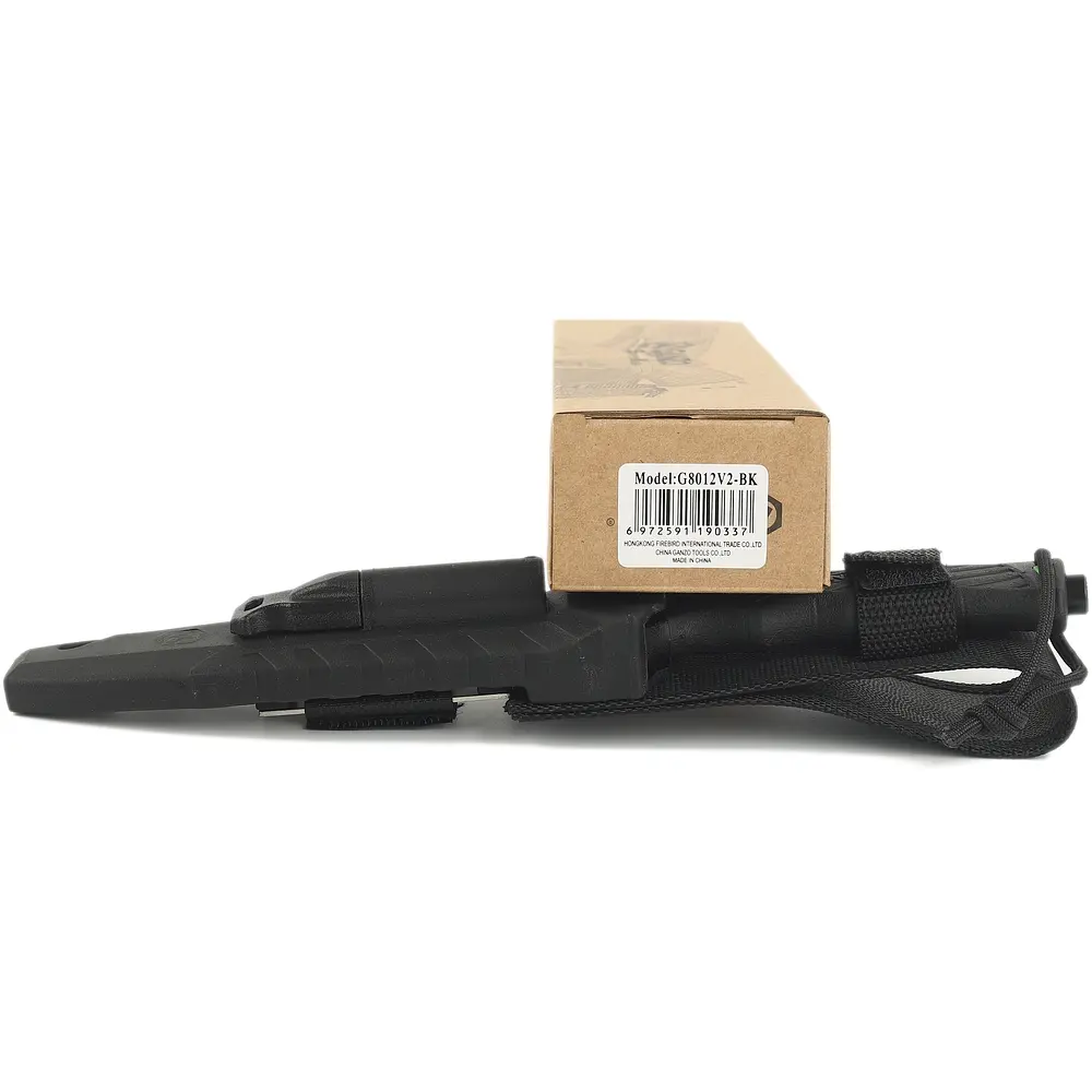 Ніж Ganzo G8012V2-BK з паракордом чорний - фото 9