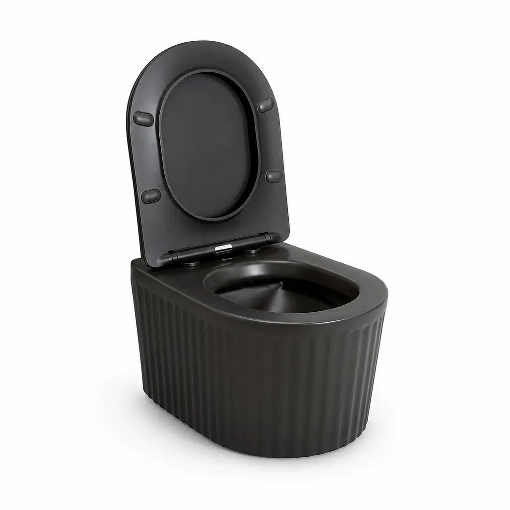 Підвісний безободковий унітаз VBI Torcello Tornado 49x36 см black matt VBI-020801 - фото 4