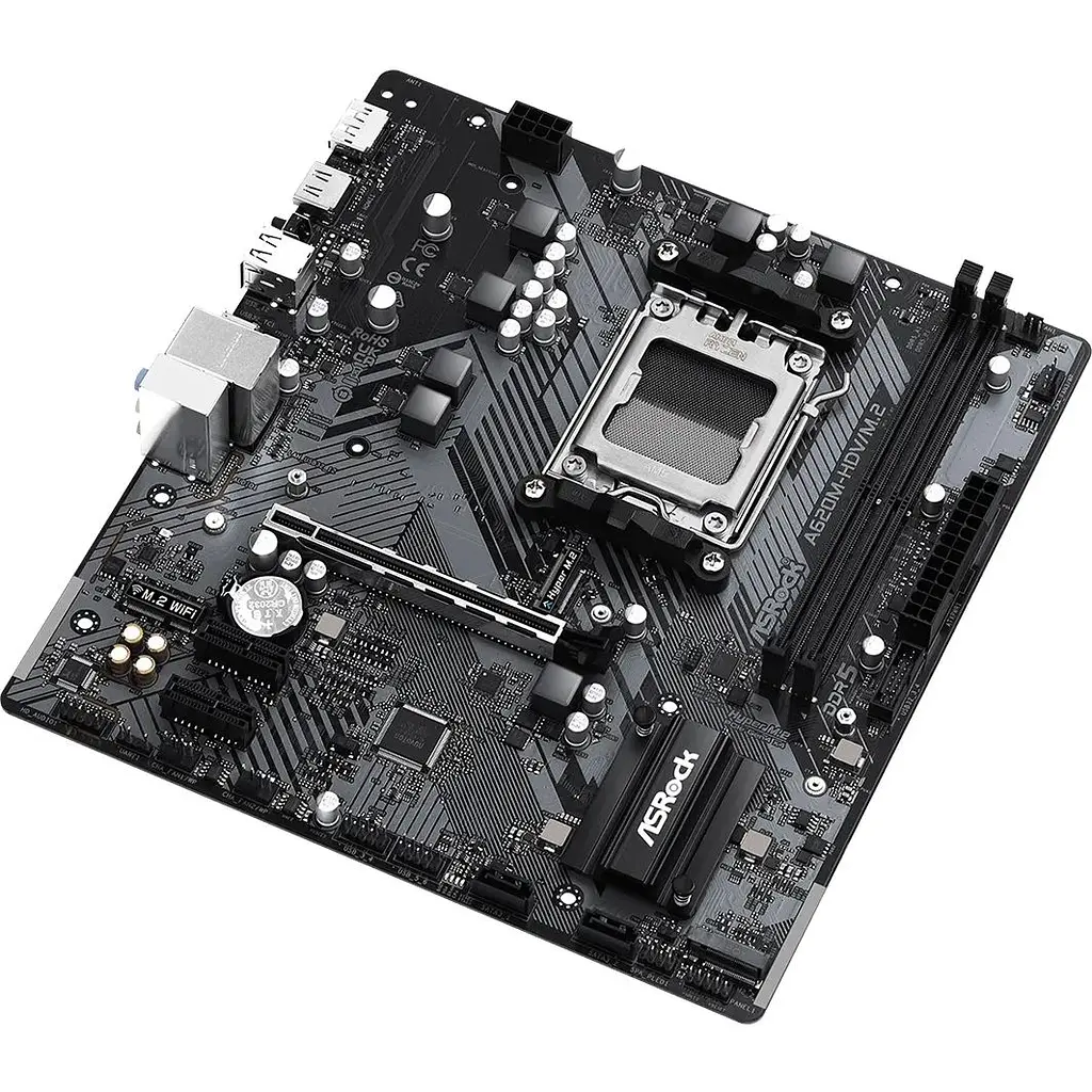 Материнська плата ASRock AM5 A620M-HDV/M.2, A620, 2xDDR5, Int.Video (CPU), 2xSATA3, 2xM.2, 1xPCI-E 4.0 16x, 2xPCI-E 3.0 1x, 1x, 1x RTL8111H, 5xUSB3.2/6xUSB2.0, Type-C, HDMI/DP, Micro ATX - фото 4