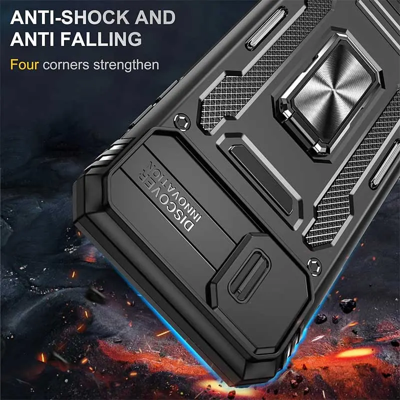 Ударостійкий чохол Camshield Army Ring для Apple iPhone X / XS (5.8) Чорний / Black - фото 7