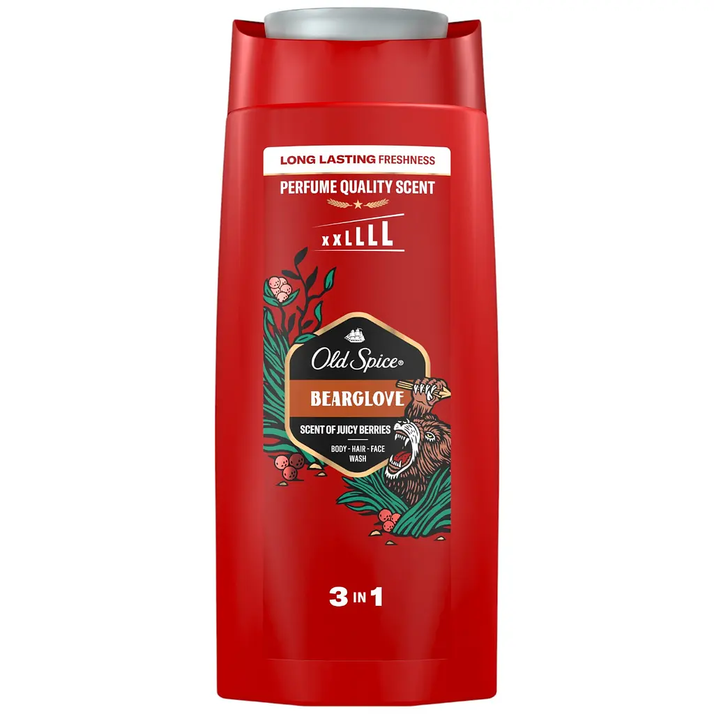 Гель для душу Old Spice Bearglove Scent of juicy berries 3 в 1, 675 мл - фото 1