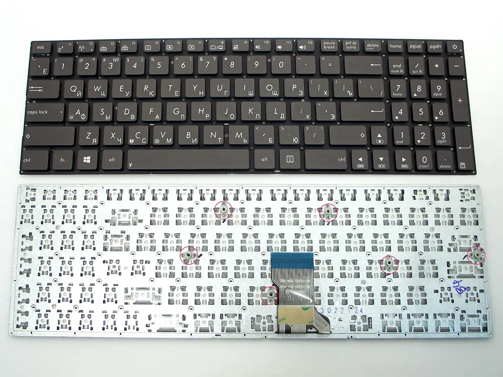 Клавіатура для ASUS UX52, UX52A, UX52V, UX52VS (RU Brown без рамки). Оригінал.