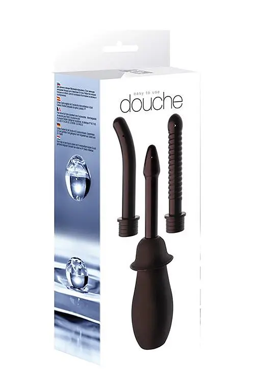 Анальний душ Seven Creations Douche Unisex, 3 насадки (чорний) - фото 3