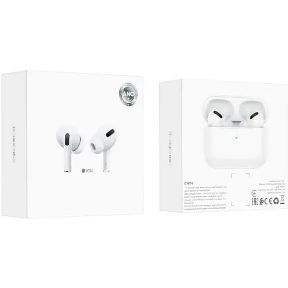 Бездротові навушники Borofone BW04 Active Noise Cancelling True TWS білі 6931474753946 - фото 4