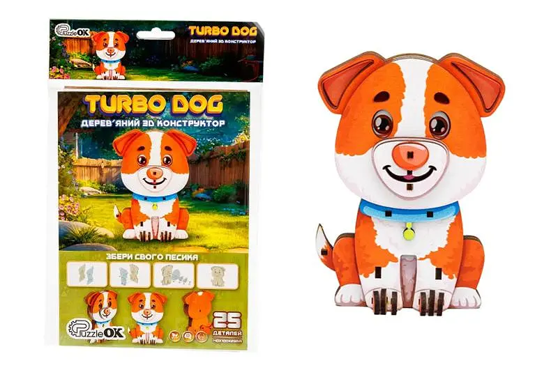 Конструктор дерев'яний Puz-00975 "Turbo Dog" PuzzleOk
