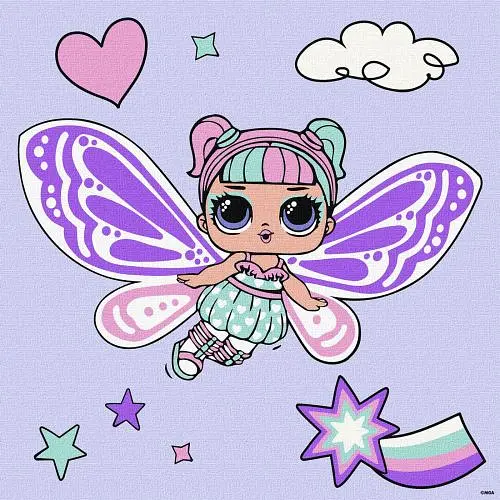 Картина за номерами з фарбами металік "L.O.L. Surprise! O.M.G. Fairies Sweetiefly" 40х40 см