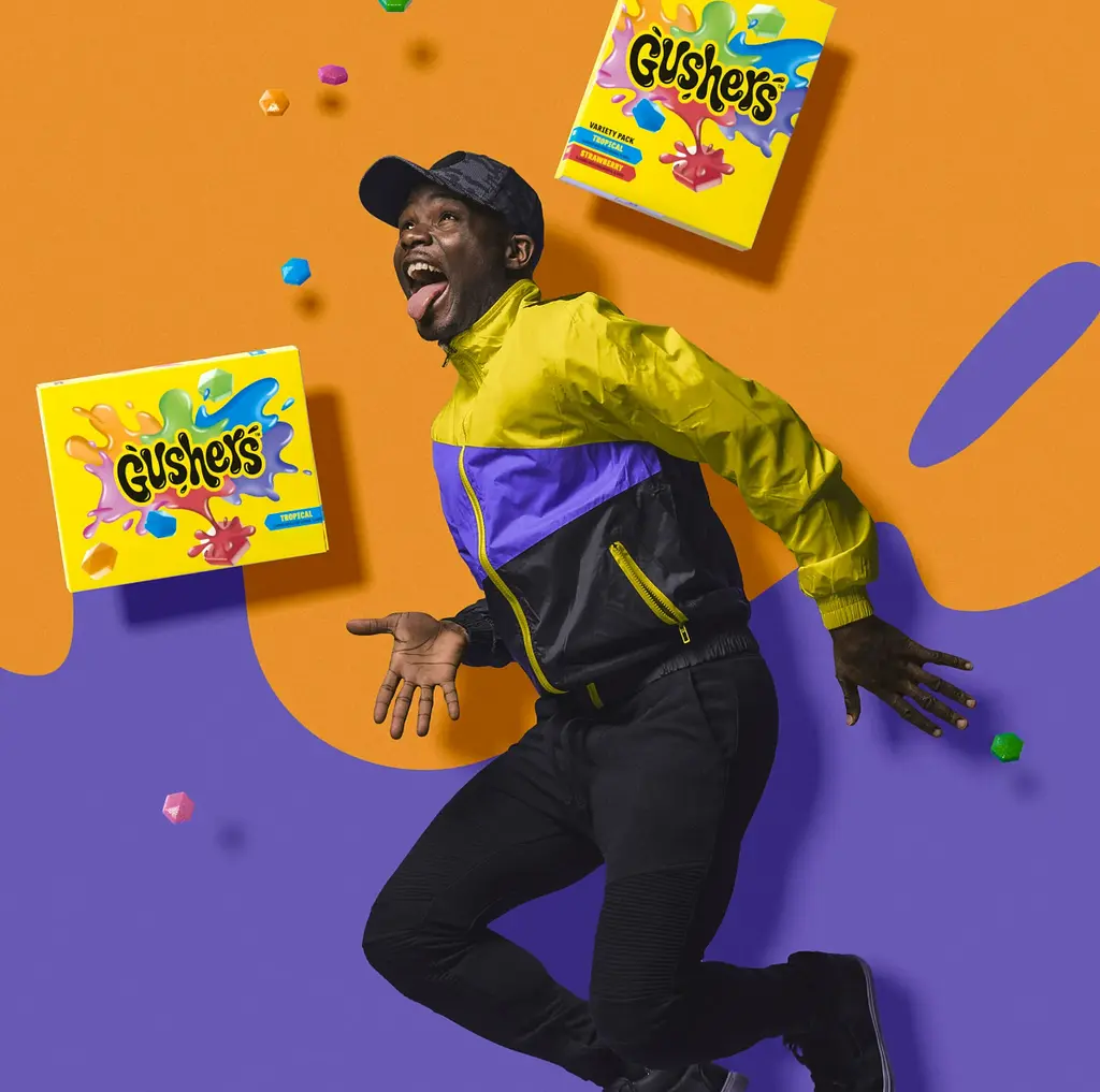 Фруктові жувальні цукерки Gushers Variety Pack з полуничним та тропічним смаком 6шт х 22.6г - фото 7