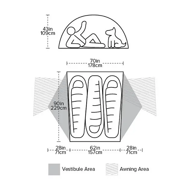 Палатка Big Agnes Copper Spur HV UL3 Светло-оливковый - фото 2