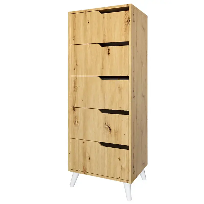 Комплект меблів для вітальні М-ЗОН Борн Дуб Артизан 5 предметів з білими ніжками (MZN-031064) - фото 5