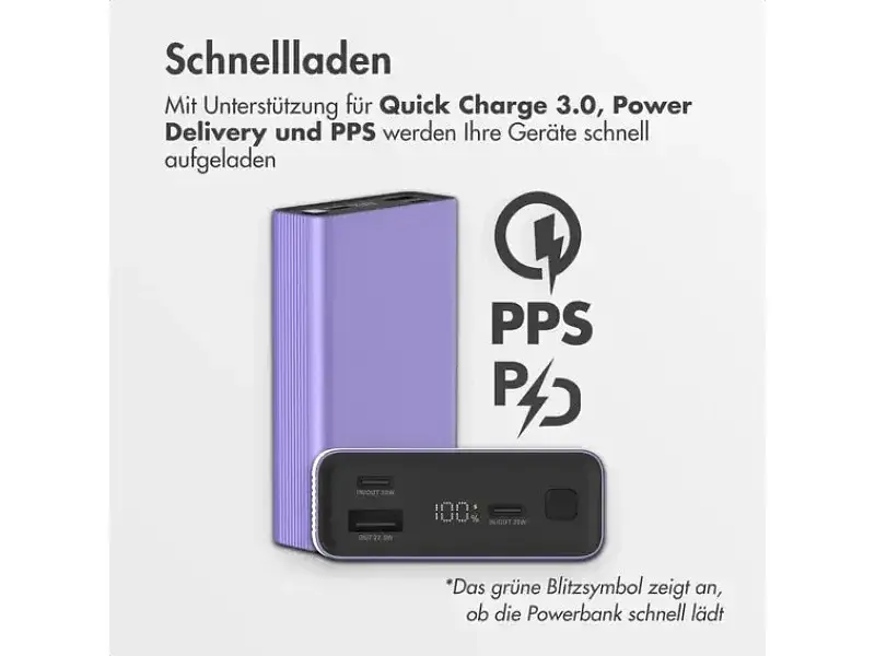 Зовнішній акумулятор (Power Bank) Imoshion Mini 20000mAh Lila (8720922141507) - фото 3