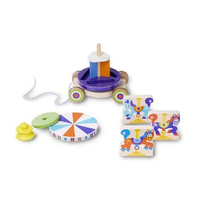 Розвиваюча іграшка Melissa&Doug Перша дерев'яна іграшка Карусель (MD13616) - фото 4