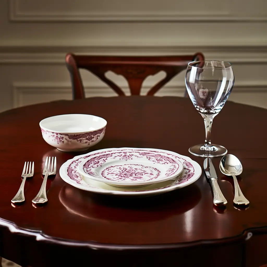 Столовый набор посуды тарелок 16 штук на 4 персоны Bissi фарфоровый Розовый Yiwu YY78-2A - фото 7