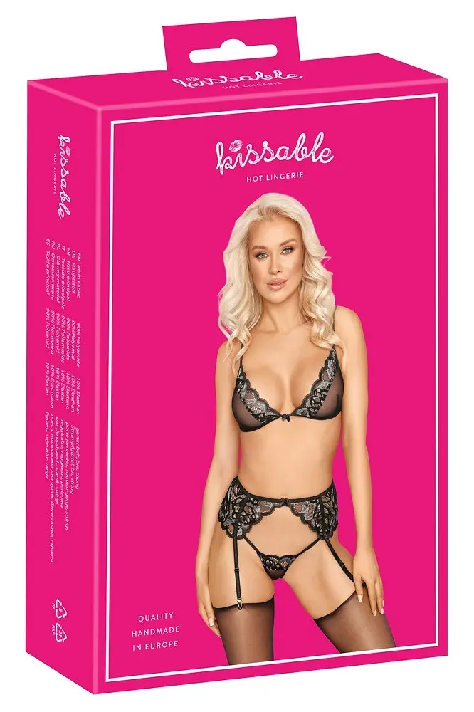 Комплект Kissable Suspender Pola L/XL чорний - фото 5