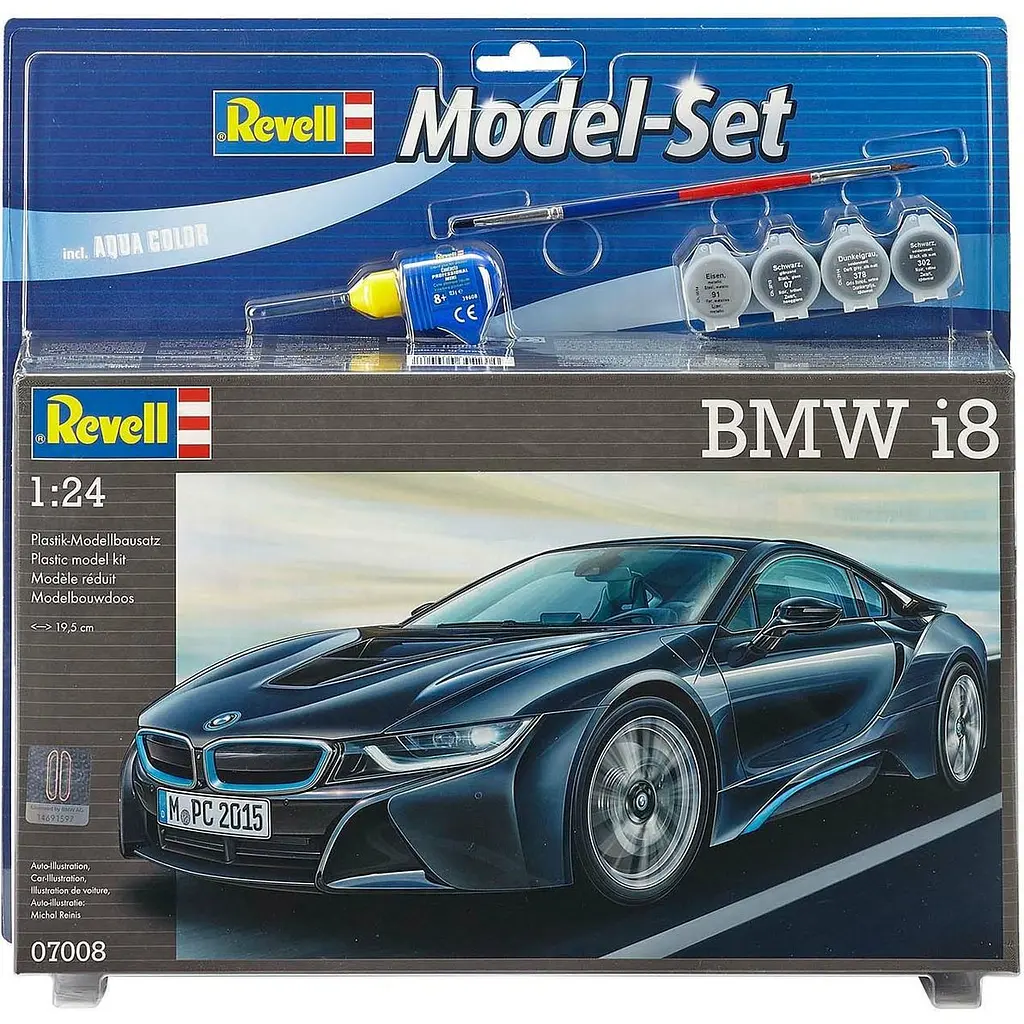 Збірна модель Revell  Автомобіль BMW i8 рівень 4, масштаб 1:24, 131 деталь (RVL-67008) - фото 7