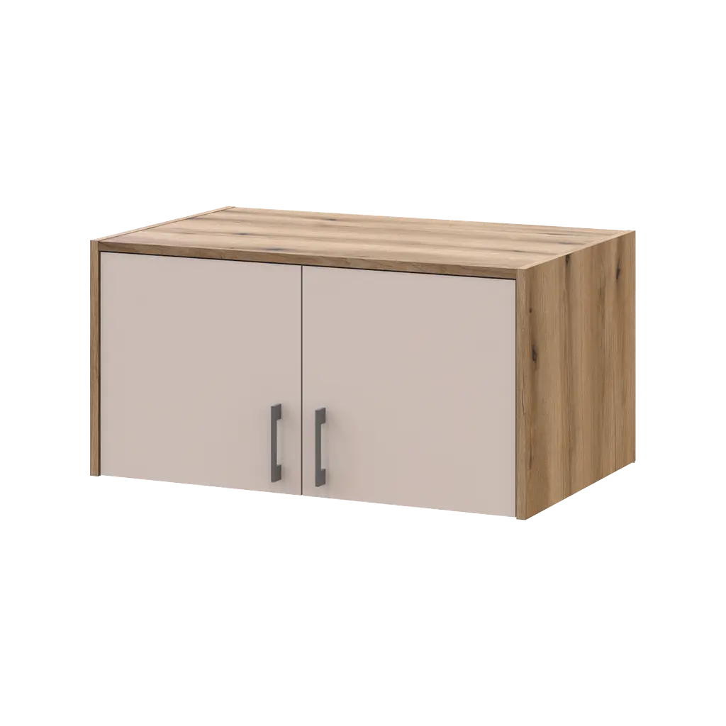 Шафа для одягу Doros Ронді з антресолей Дуб Артизан/Кашемір 2ДСП 82х52х236 (80737809) - фото 7