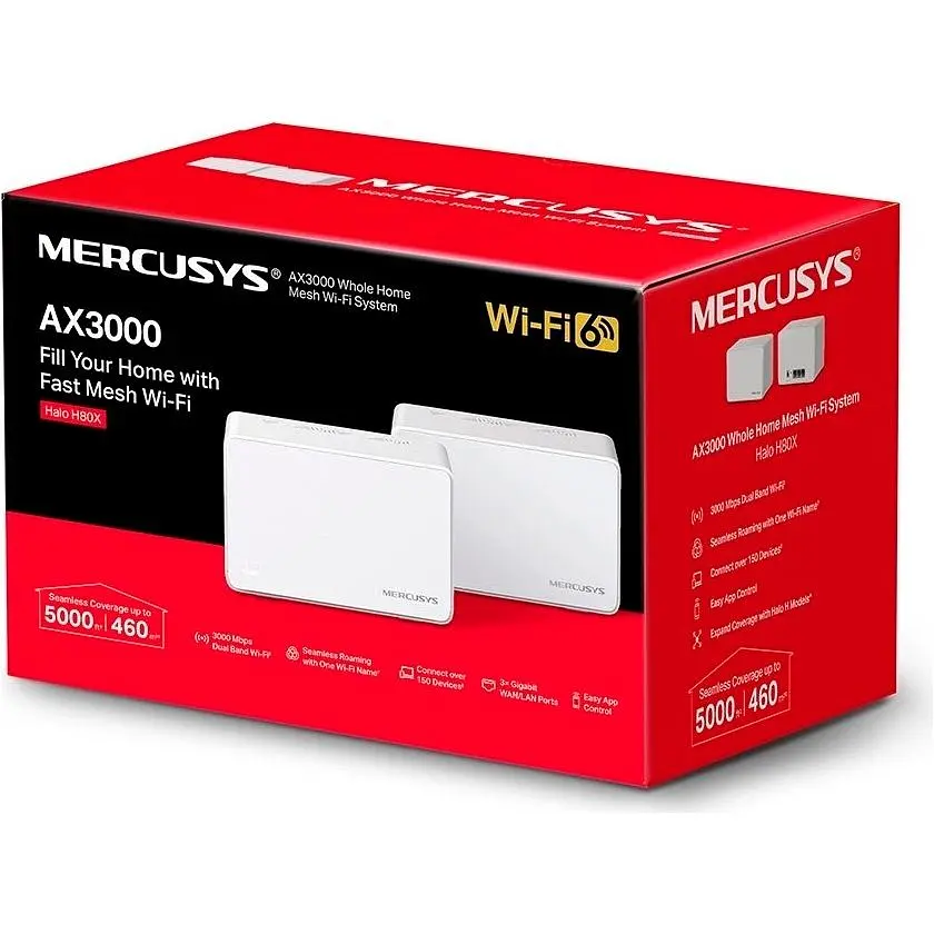Wi-Fi Mesh система Mercusys Halo H80X 2-pack [104080] - фото 4